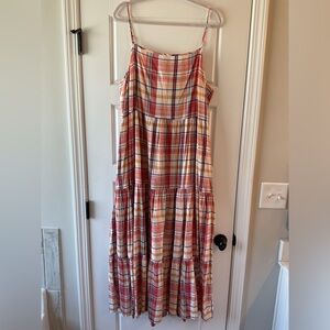LOFT plaid maxi dress, XXL
